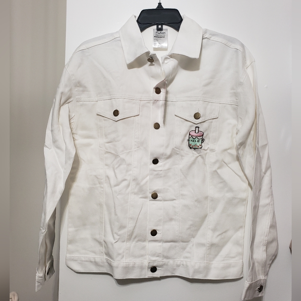 BNWT Pusheen White Denim Jacket Sz XS